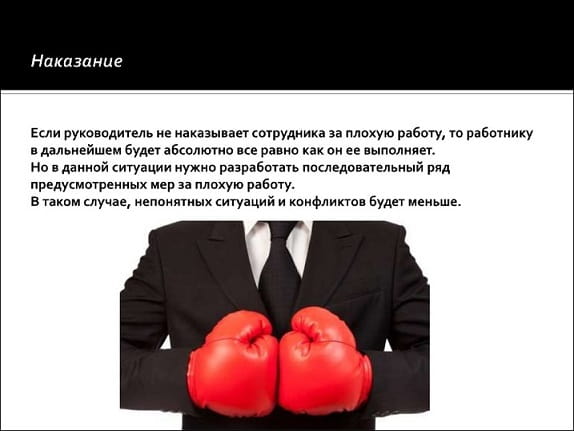 Формы наказания сотрудников Формы наказания сотрудников